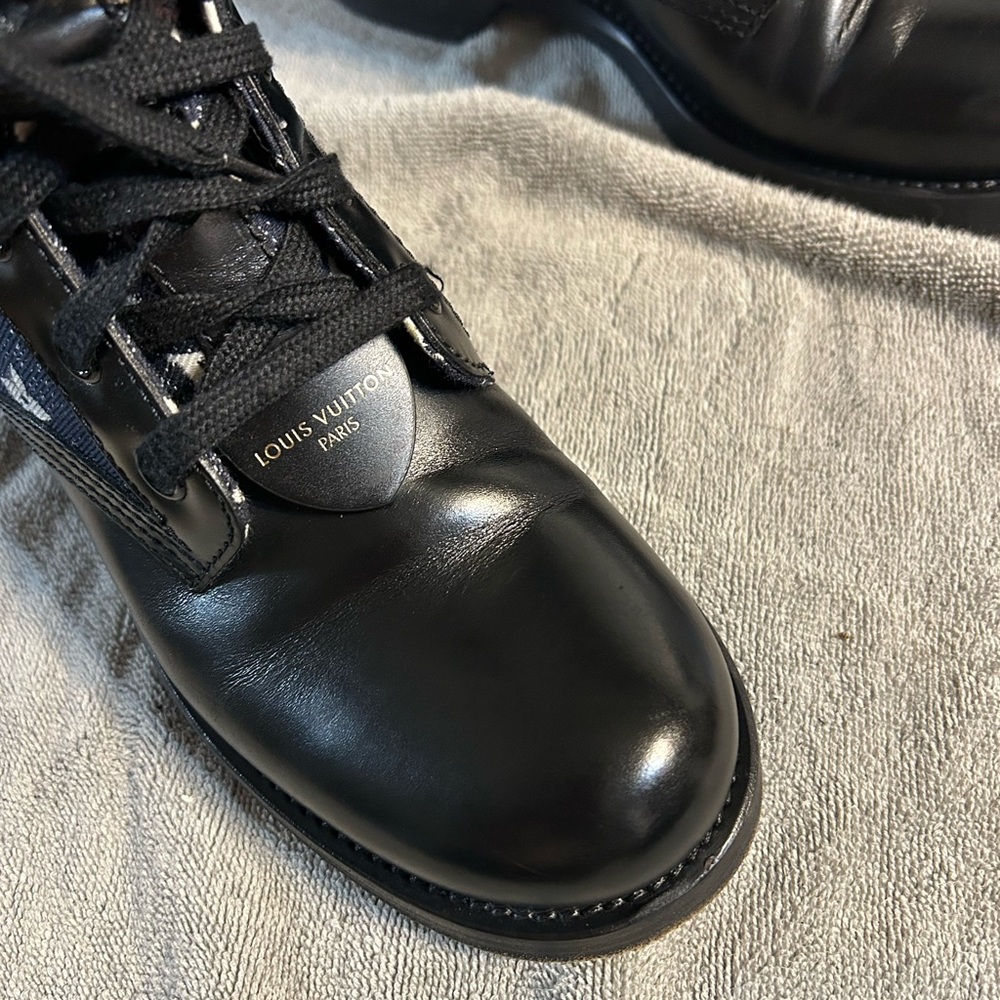 Louis Vuitton Blue  and Black Ranger Combat Boots - Picture 13 of 14